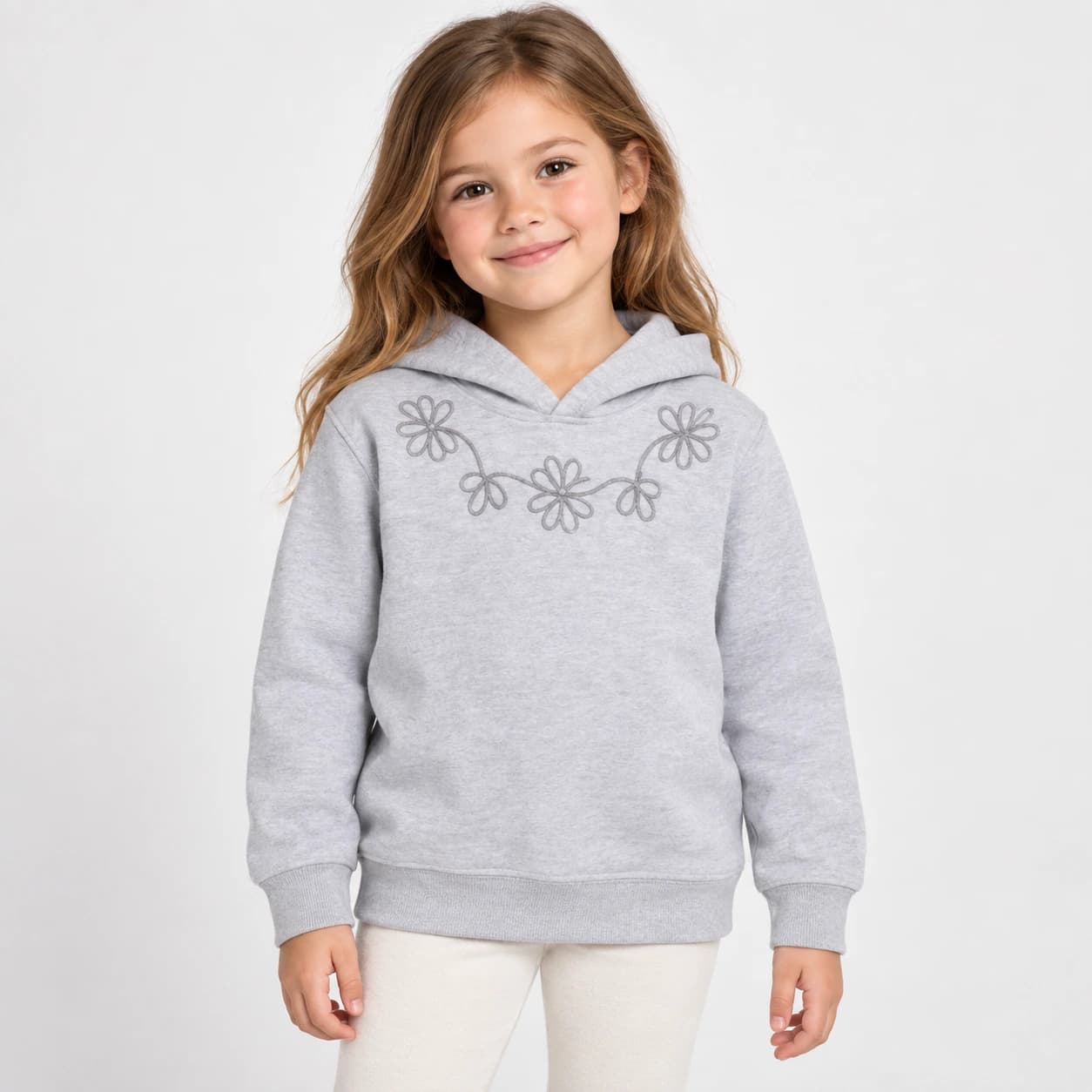 3205 toptan 3-12 yaş arası kız çocuklar için kapüşonlu sweatshirt