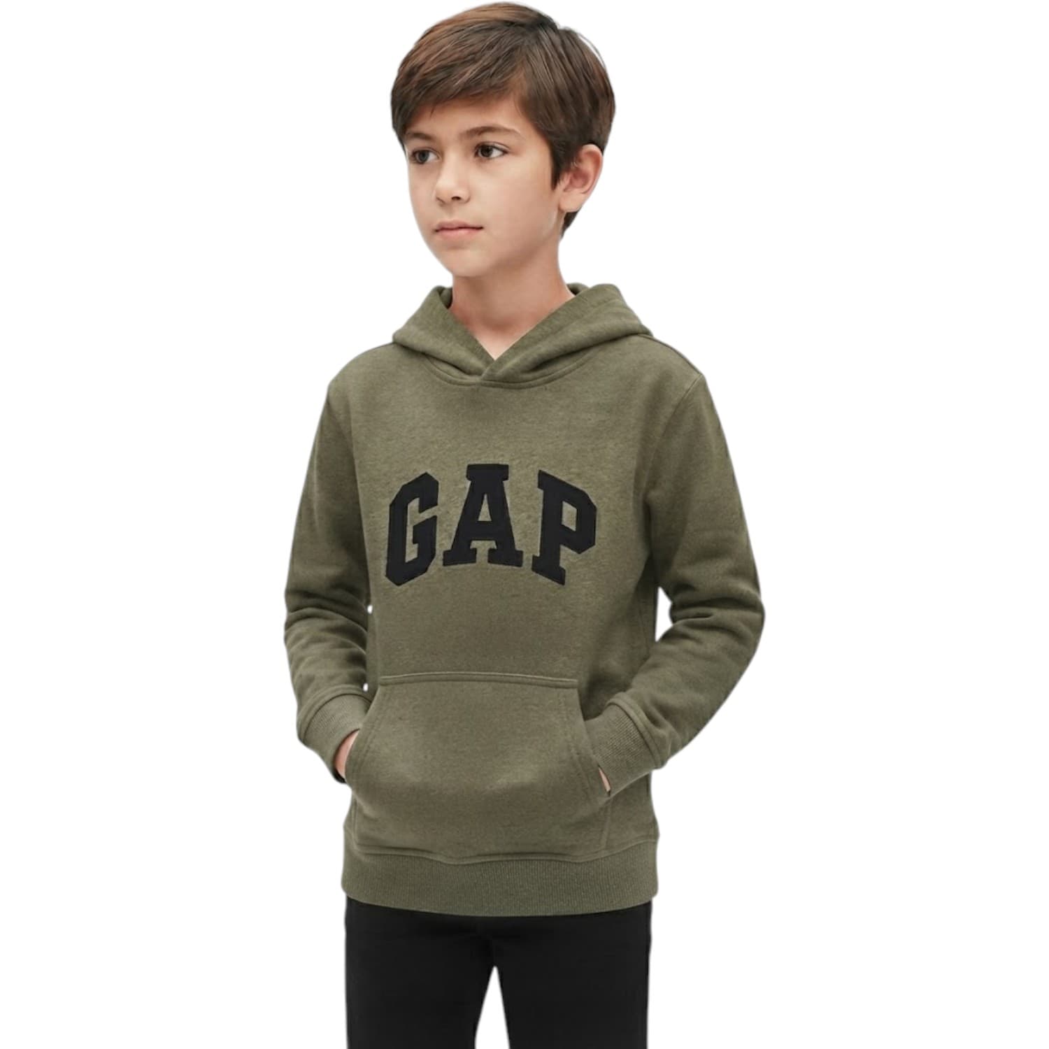 İçi Şardonlu Logo Baskılı Kapüşonlu Çocuk Sweatshirt