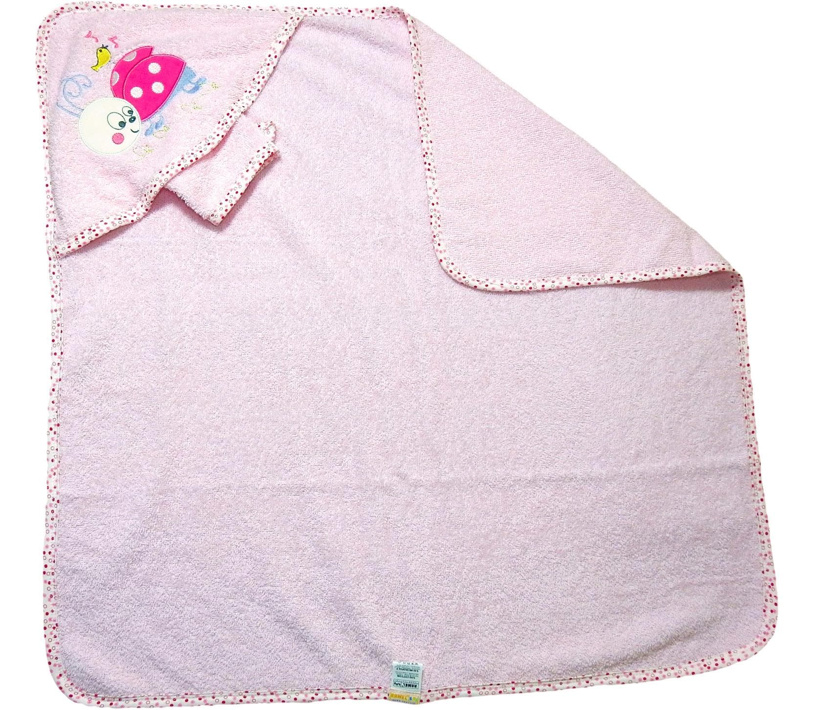 İkili lux bebe havlu set uğur böceği kutulu
