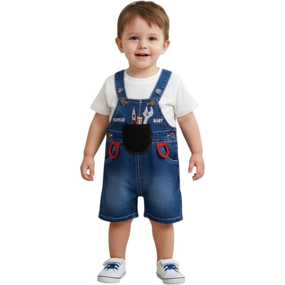 Repair Baby nakışlı kot salopet