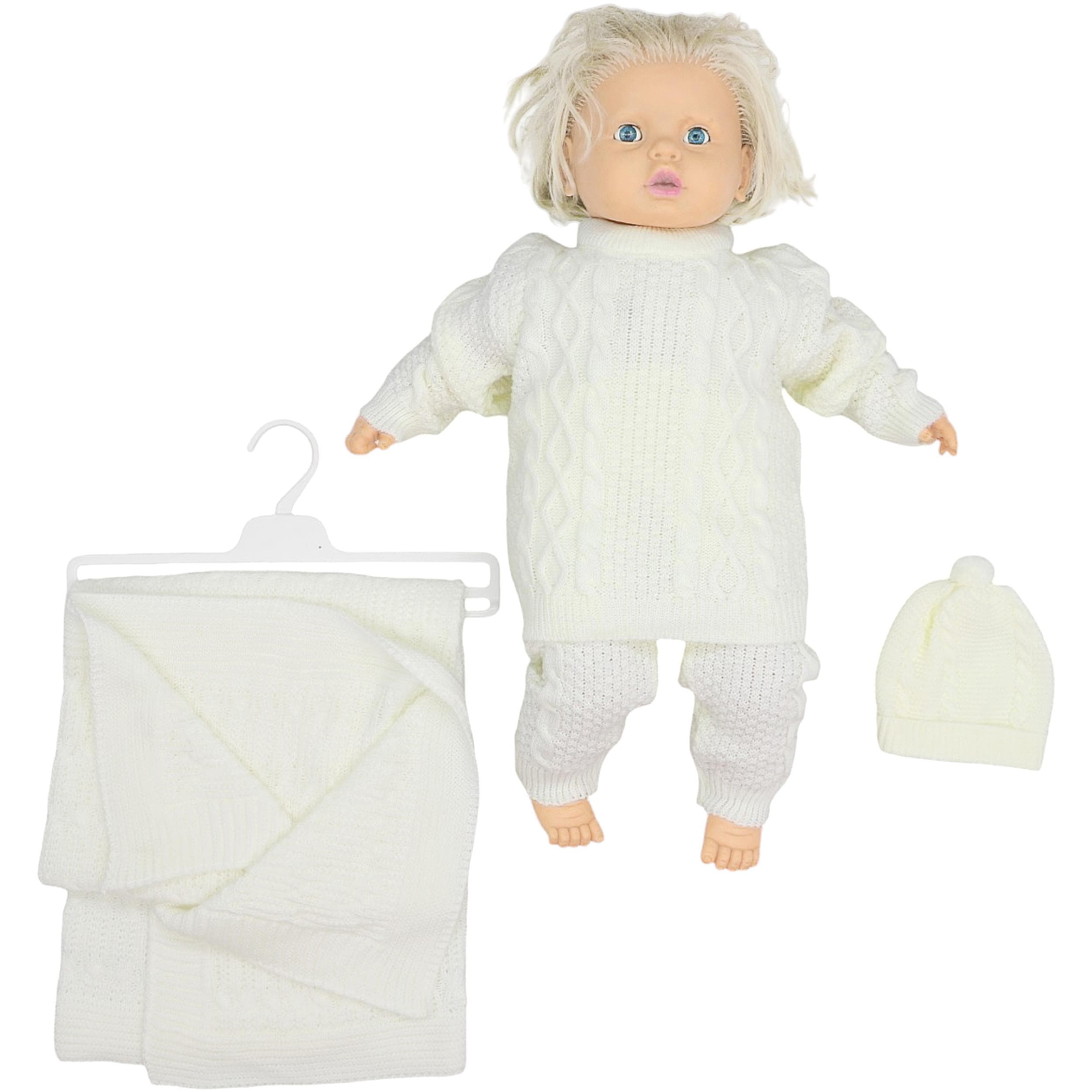 Yenidoğan lüks battaniyeli bebek triko set toptan