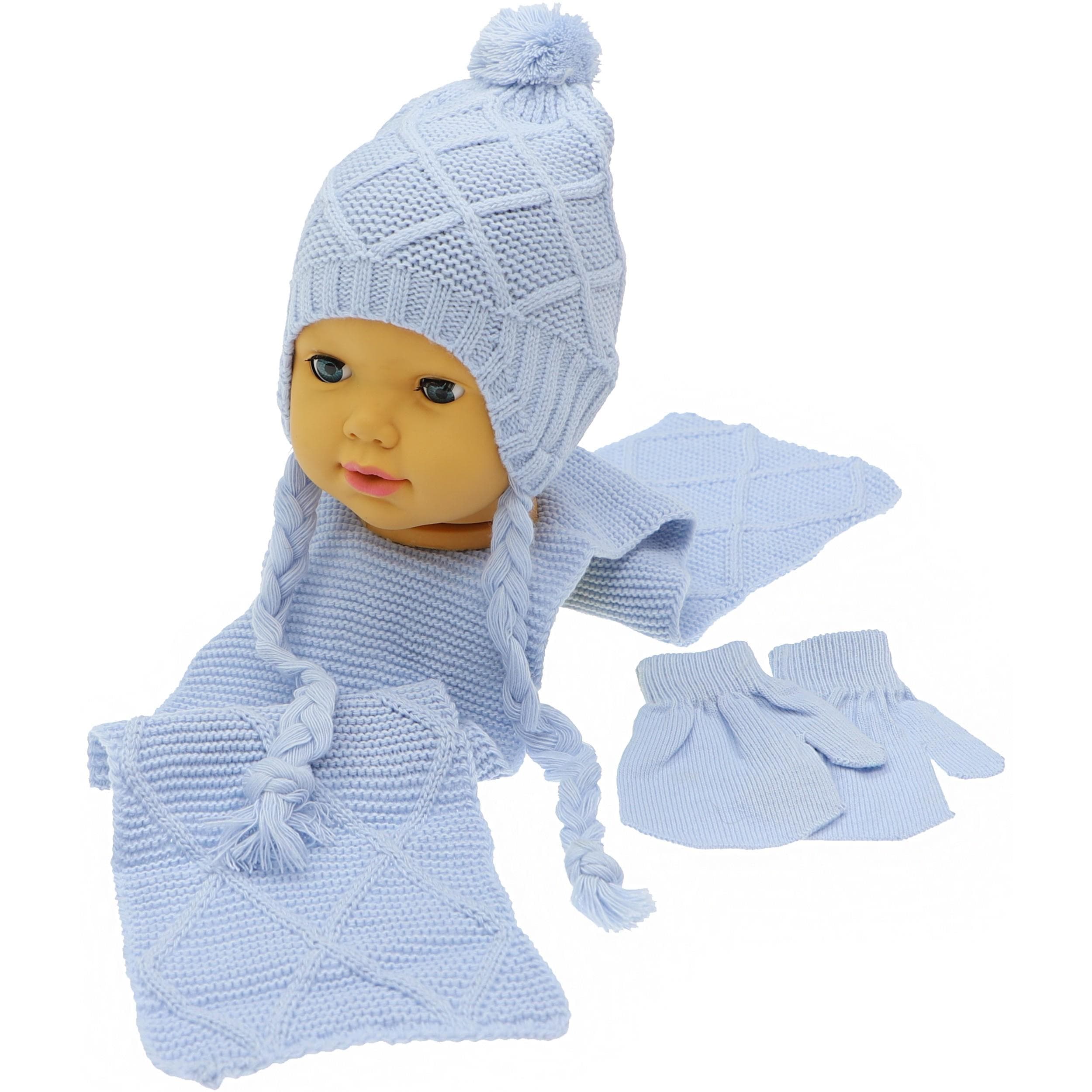 Bebek triko atkı şapka set toptan satış